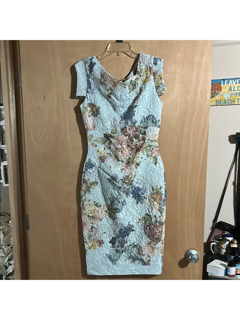 Adrianna Papell Floral Textured Dress